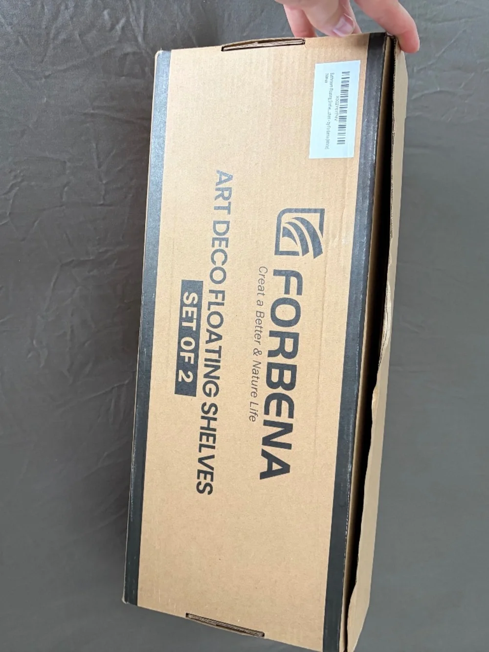 NWT 🛍️ Set of 2 Forbena Floating Shelves - Wall Mounted with Gold Towel Bar